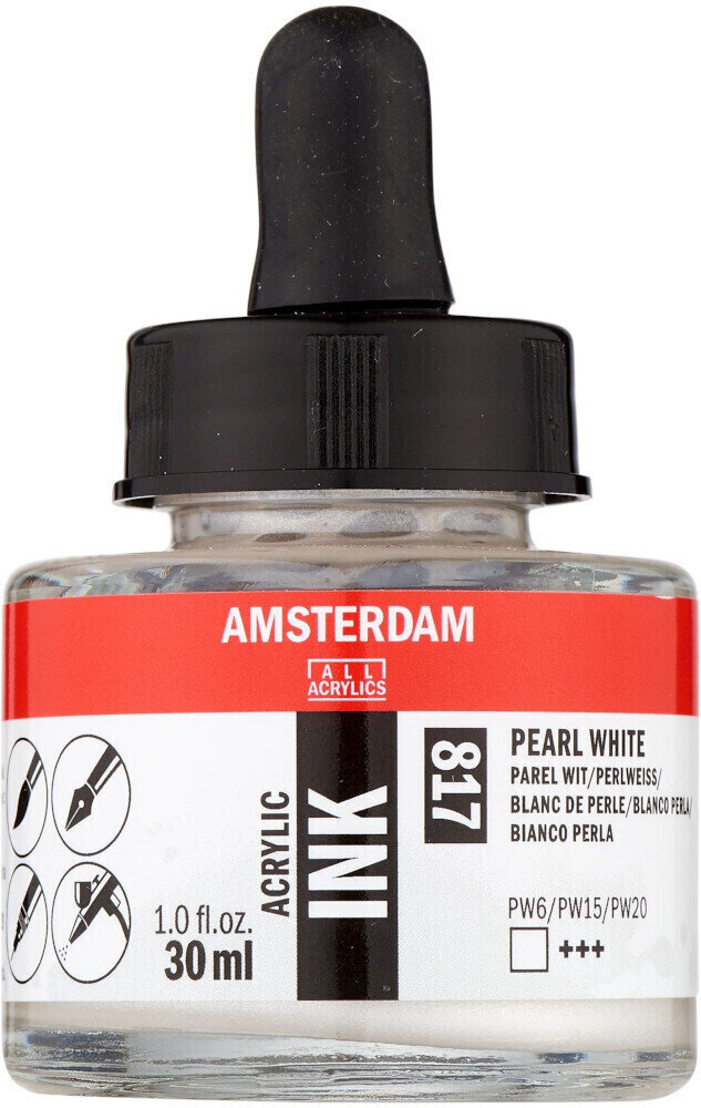 Muste Amsterdam 17208170 Acrylic Ink 817 Pearl White 30 ml 1 kpl
