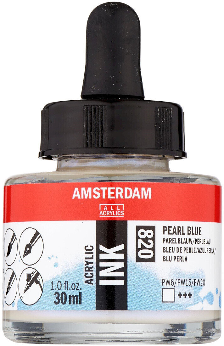 Tinta Amsterdam 17208200 Acrylic ink 820 Pearl Blue 30 ml 1 un.