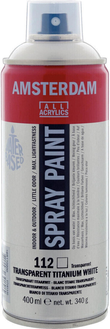 Peinture en aérosol
 Amsterdam 17161120 Peinture en aérosol Transparent Titanium White 400 ml 1 pc