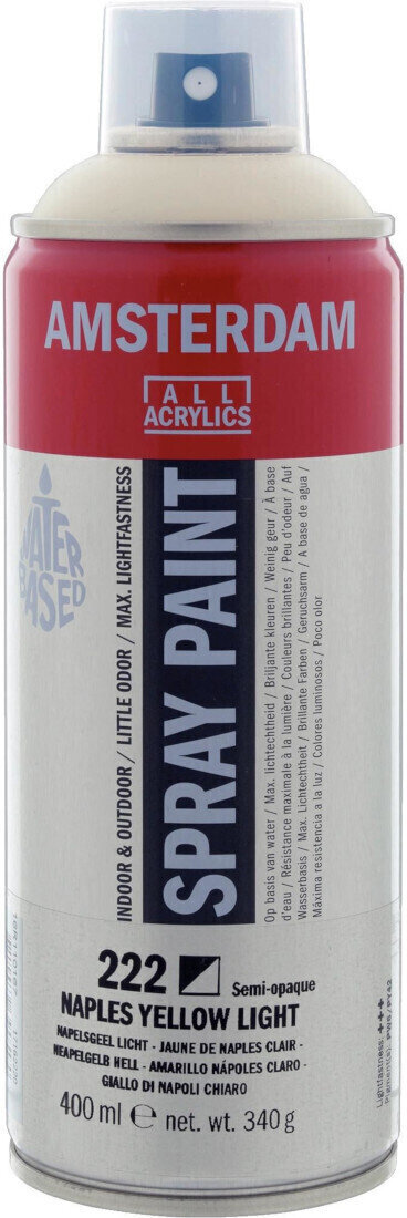 Tinta em spray Amsterdam 17162220 Spray Paints Naples Yellow Light 400 ml 1 un.