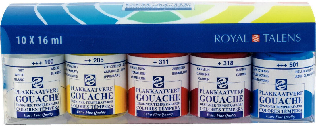 Guaššvärv Talens Gouache Extra Fine Set 10 x 16 ml