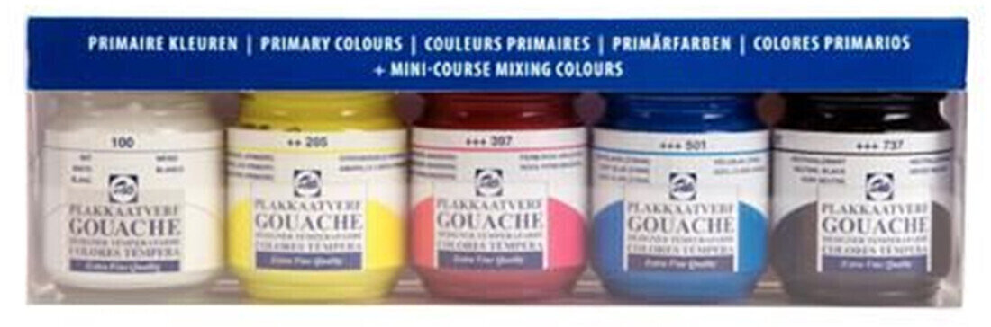 Guaššvärv Talens Gouache Extra Fine Set 5 x 50 ml