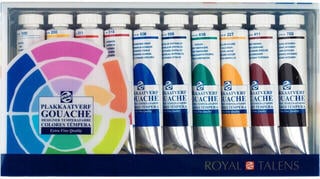 Gouachefärg Talens Extra Fine Mixing Set Uppsättning gouachefärger 10 x 20 ml