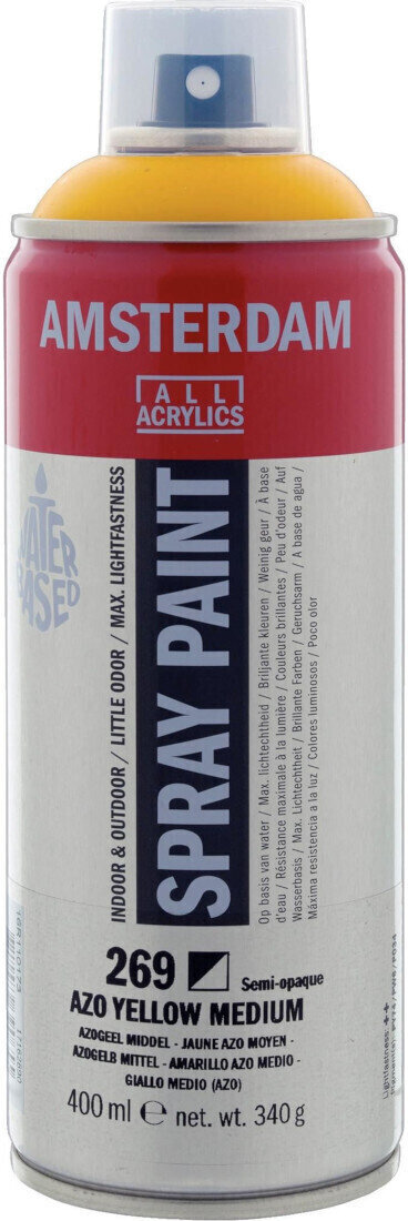 Peinture en aérosol
 Amsterdam 17162690 Peinture en aérosol Azo Yellow Med 400 ml 1 pc