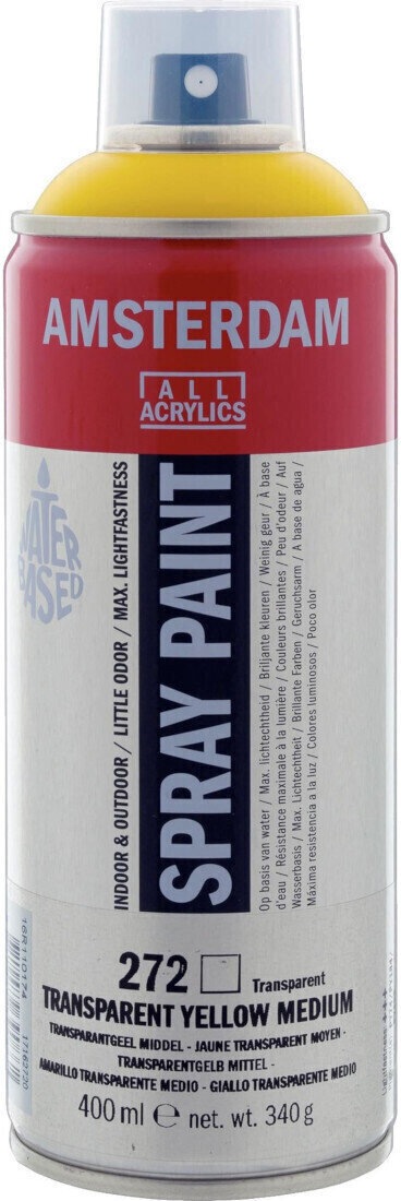 Peinture en aérosol
 Amsterdam 17162720 Peinture en aérosol Transparent Yellow Med 400 ml 1 pc