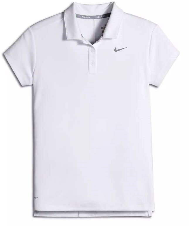 Rövid ujjú póló Nike Dri-Fit Victory Gyerek Golfpóló White/Flat Silver S