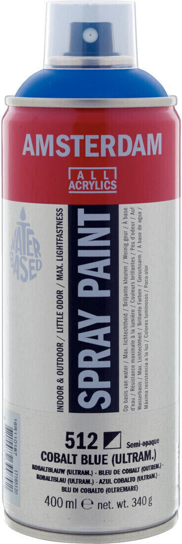 Peinture en aérosol
 Amsterdam 17165120 Peinture en aérosol Cobalt Blue Ultramarine 400 ml 1 pc