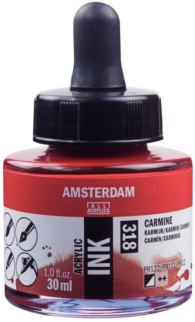 Muste Amsterdam 17203180 Acrylic Ink 318 Carmine 30 ml 1 kpl