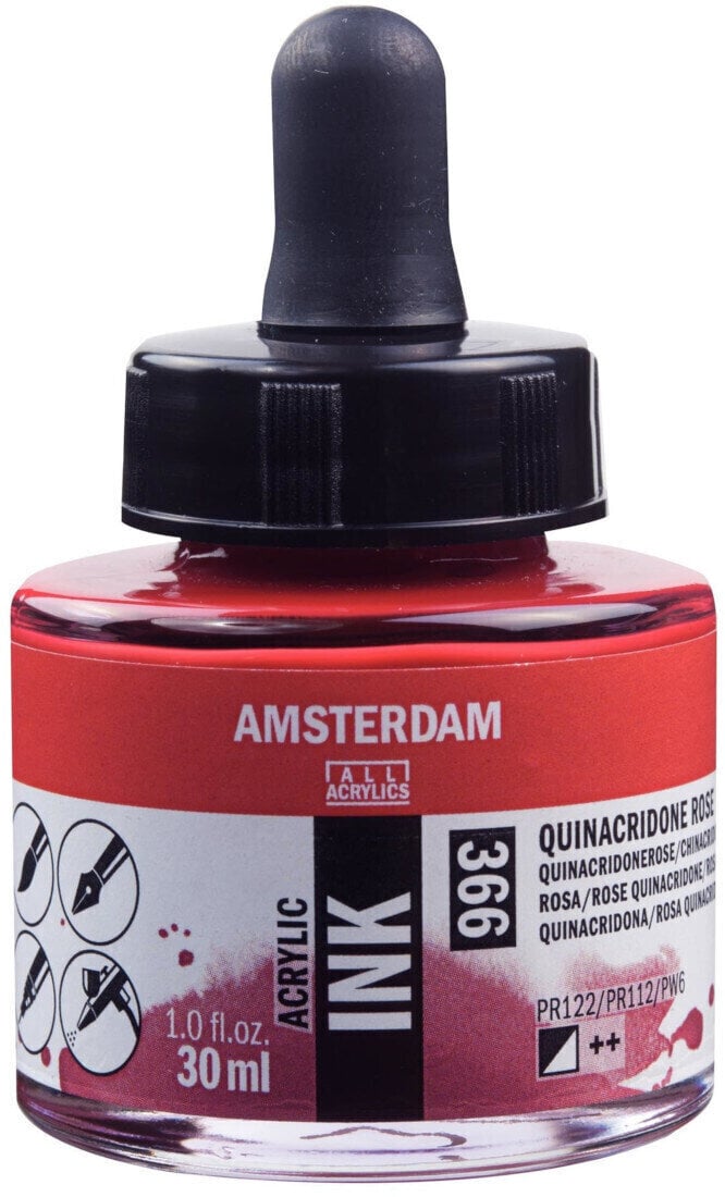 Atrament Amsterdam 17203660 Akrylový tuš 366 Quinacridone Rose 30 ml 1 ks