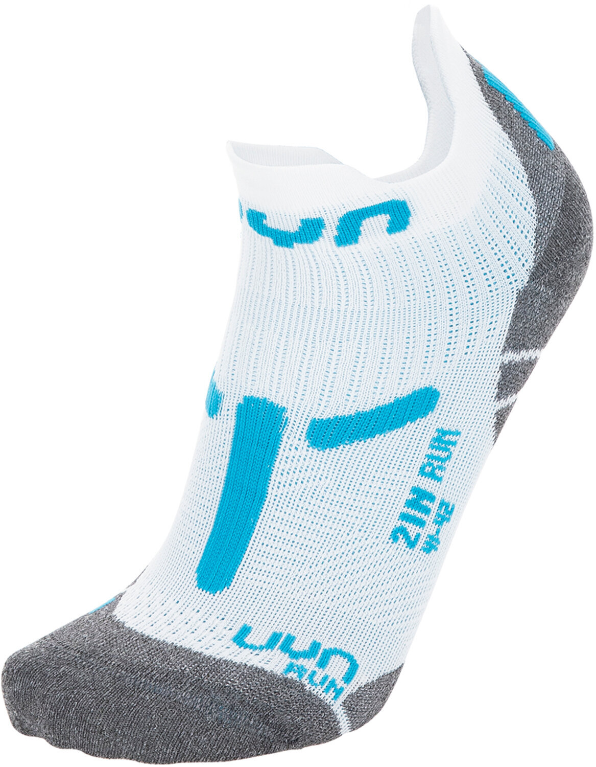 Calcetines para correr UYN Run 2in Turquoise-White 37/38 Calcetines para correr