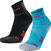Meias de corrida UYN Free Run Socks 2 Pairs Turquoise-Preto 37/38 Meias de corrida