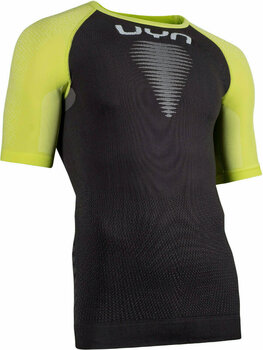 Lühikeste varrukatega jooksusärk UYN M Marathon Ow Shirt SH SL S/M Charc/Lime/White - 1