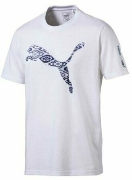 Camiseta polo Puma Mens Big Cat Golf Tee Bright White-Aloha L - 1