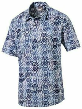 Polo-Shirt Puma Mens Aloha Woven Shirt Peacoat-Print L - 1