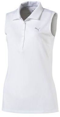 Camisa pólo Puma Womens Pounce Sleeveless Polo Bright White M