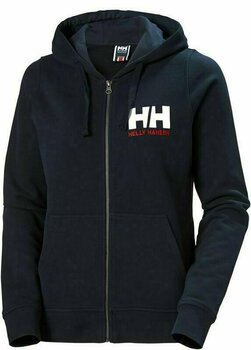 Felpa Helly Hansen Women's HH Logo Full Zip Felpa Navy XS - 1