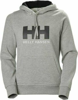 Hoodie Helly Hansen Women's HH Logo Hoodie Grey Melange S - 1