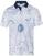 Camisa pólo Golfino Printed Mens Polo Shirt With Striped Collar Sea 52
