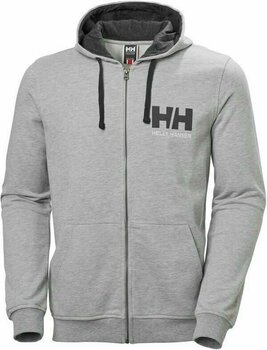 Kapuzenpullover Helly Hansen Men's HH Logo Full Zip Kapuzenpullover Grey Melange L - 1