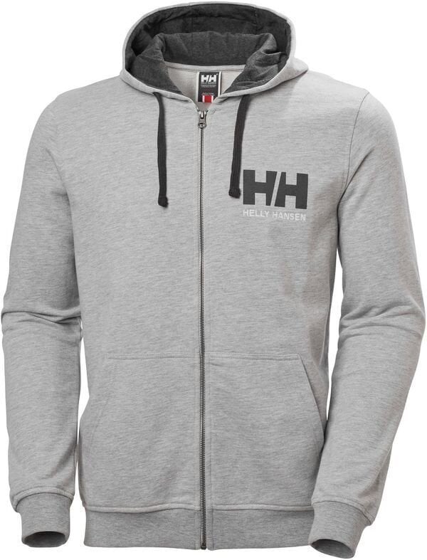 ΦΟΥΤΕΡ με ΚΟΥΚΟΥΛΑ Helly Hansen Men's HH Logo Full Zip ΦΟΥΤΕΡ με ΚΟΥΚΟΥΛΑ Grey Melange M