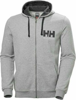 Sweatshirt à capuche Helly Hansen Men's HH Logo Full Zip Sweatshirt à capuche Grey Melange M - 1