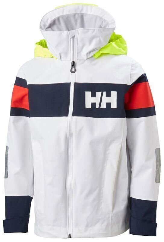 Odzież żeglarska dla dzieci Helly Hansen JR Salt 2 Jacket Biała 152