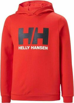 Kids Sailng Clothes Helly Hansen JR HH Logo Hoodie Alert Red 152 - 1