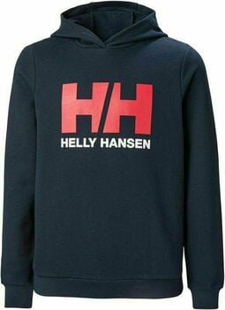 Kids Sailng Clothes Helly Hansen JR HH Logo Hoodie Navy 128 - 1