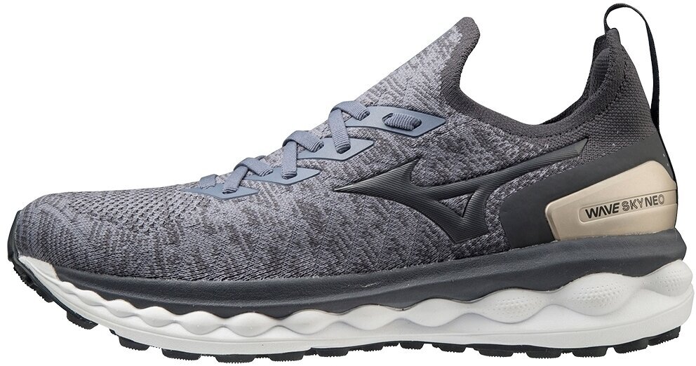 Maantee jooksujalatsid Mizuno Wave Sky Neo Folkstone Gray/Ebony/Platinum Gold 44/9,5
