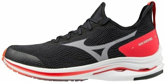 Mizuno Wave Rider Neo Black White Ignition Red 45 Road running shoes Muziker