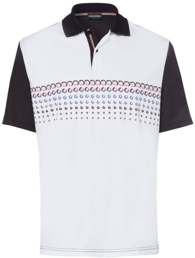 Polo Shirt Golfino Golf Ball Printed Black 48 Polo Shirt