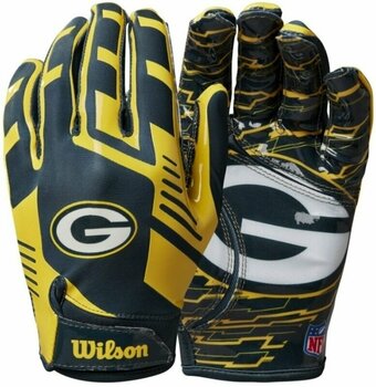 American football Wilson Youth NFL Stretch Fit Receivers Gloves Green Bay Packers American football - 1
