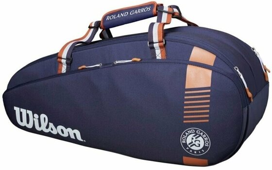 Tennis Bag Wilson Roland Garros Team 6 Navy/Clay Tennis Bag - 1