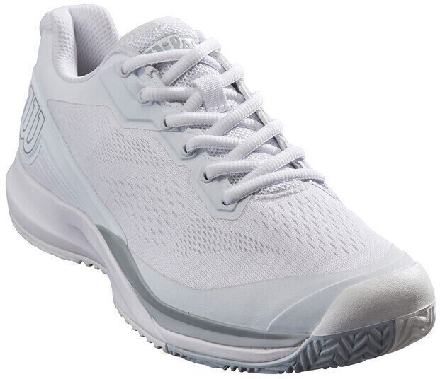 Chaussures de tennis pour hommes Wilson Rush Pro 3.5 Mens Tennis Shoe White/White/Pearl Blue 43 1/3 Chaussures de tennis pour hommes