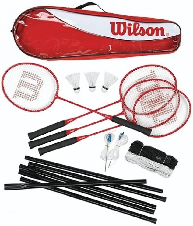 Zestaw do badmintona Wilson Tour Badminton Set Red/Black L3 Zestaw do badmintona