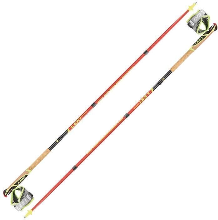 Nordic Walking Poles Leki Micro Trail Pro Neon Red/Black/Neon Yellow 135 cm