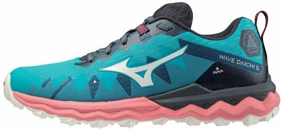 Trail running shoes
 Mizuno Wave Daichi 6 Scuba Blue/Snow White/Tea Rose 38,5 Trail running shoes - 1