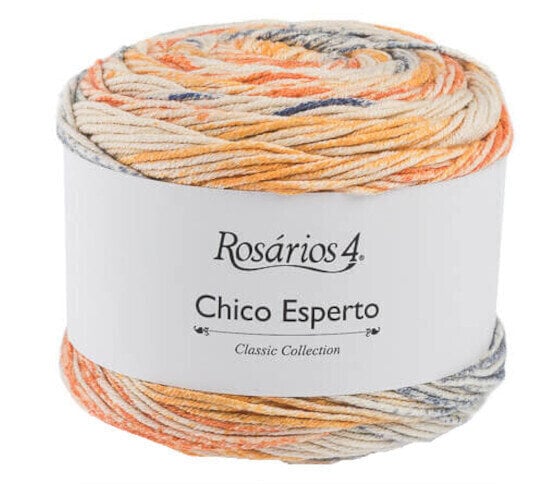 Knitting Yarn Rosários 4 Chico Esperto 3 Orange-Grey