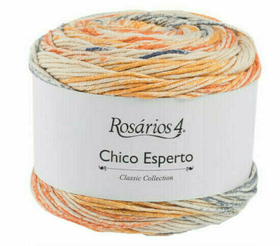 Knitting Yarn Rosários 4 Chico Esperto 3 Orange-Grey - 1