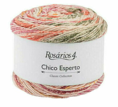 Knitting Yarn Rosários 4 Chico Esperto 9 Pink-Yellow-Moss - 1