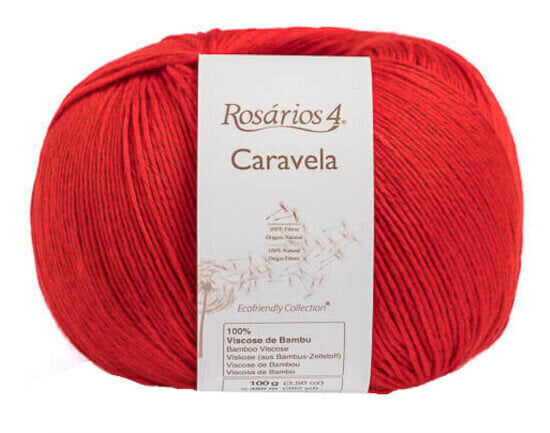 Плетива прежда Rosários 4 Caravela 10 Red
