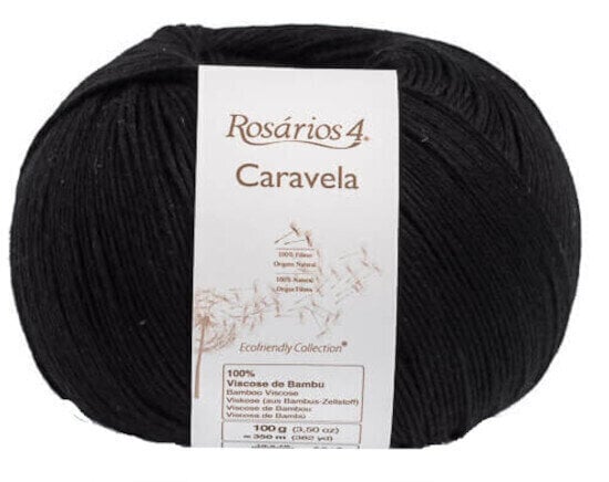Pređa za pletenje Rosários 4 Caravela 17 Black