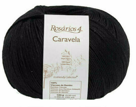 Knitting Yarn Rosários 4 Caravela 17 Black - 1