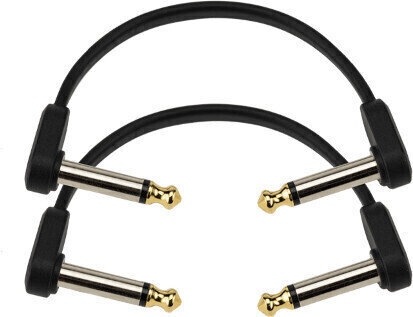 Patch kábel D'Addario Flat Patch Cable Fekete 10 cm Pipa - Pipa
