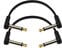Adapter/Patch Cable D'Addario Flat Patch Cable Black 10 cm Angled - Angled