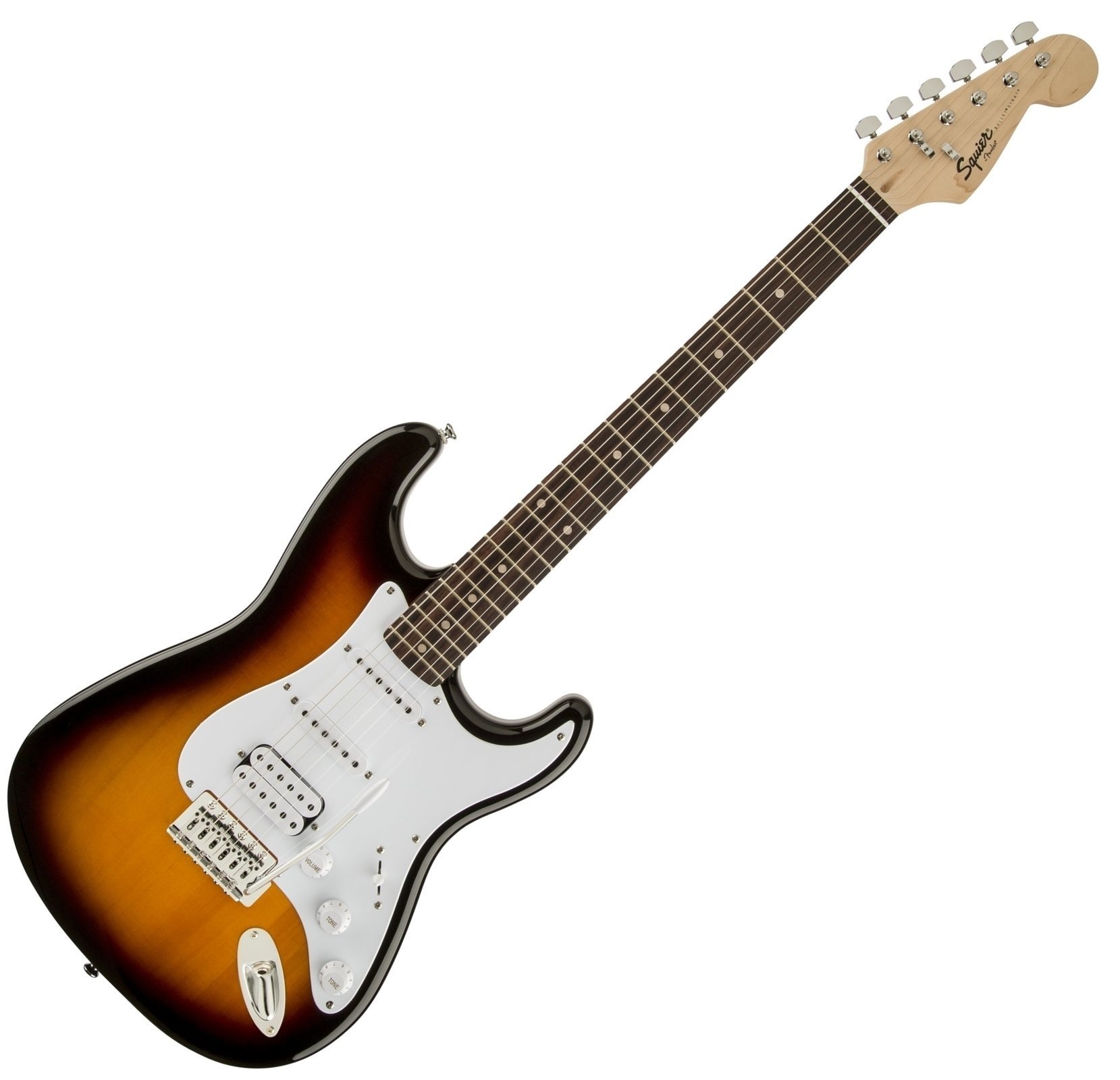 E-Gitarre Fender Squier Bullet Stratocaster Tremolo HSS IL Brown Sunburst