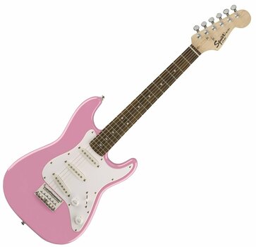 Elektromos gitár Fender Squier Mini Stratocaster V2 IL Pink - 1