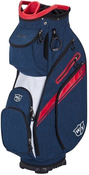 Golf torba Cart Bag Wilson Staff Exo II Navy/White/Red Golf torba Cart Bag