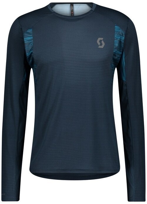 Hardloopshirt met lange mouwen Scott Shirt Trail Run Midnight Blue/Atlantic Blue S Hardloopshirt met lange mouwen