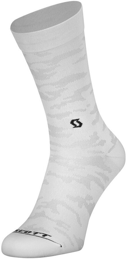 Κάλτσες Τρεξίματος Scott Sock Trail Camo Crew Black-Λευκό M Κάλτσες Τρεξίματος